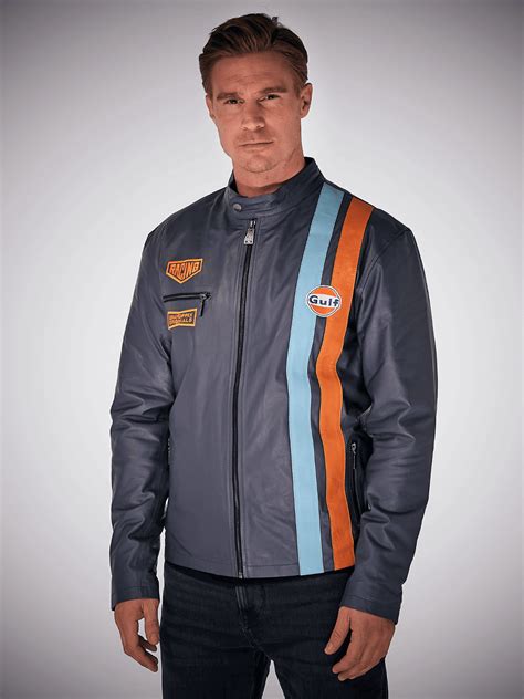 replica gulf leather jacket